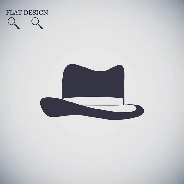 Sombrero icono plano — Vector de stock