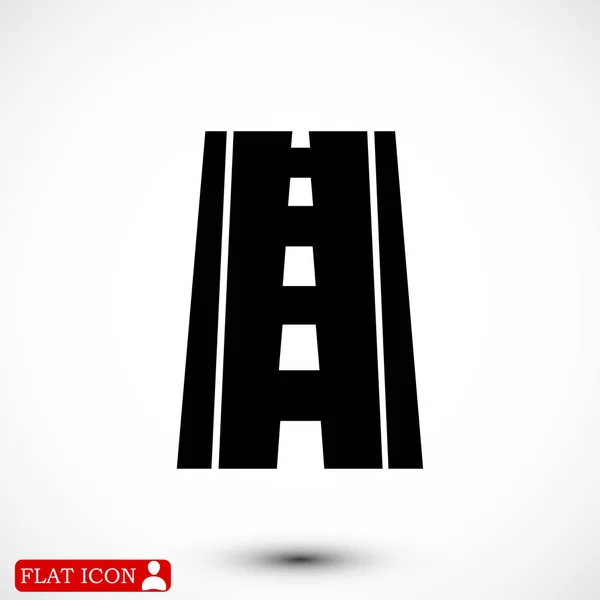Road flat ikonen — Stock vektor
