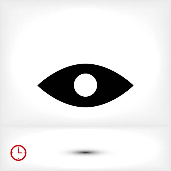 Open platte oogpictogram — Stockvector