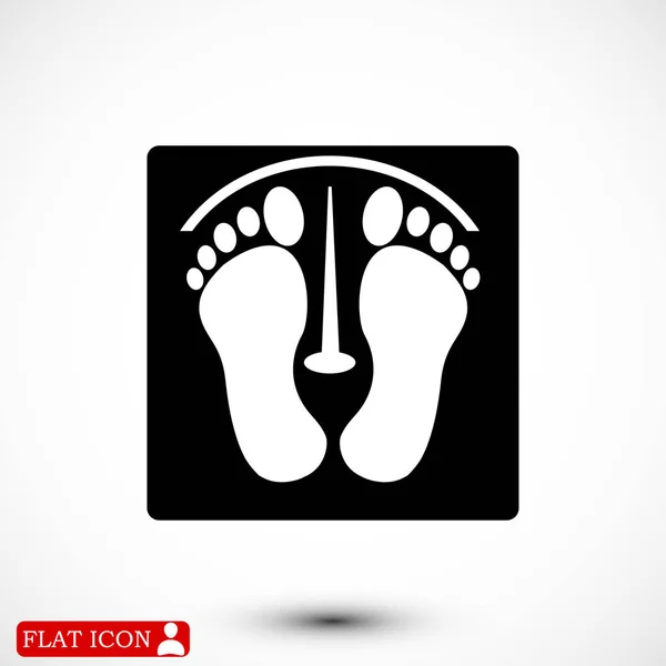 Empreintes de pas icône plate — Image vectorielle