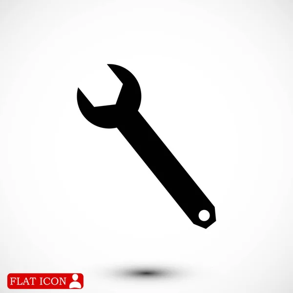 Wrench flat icon — Stock Vector