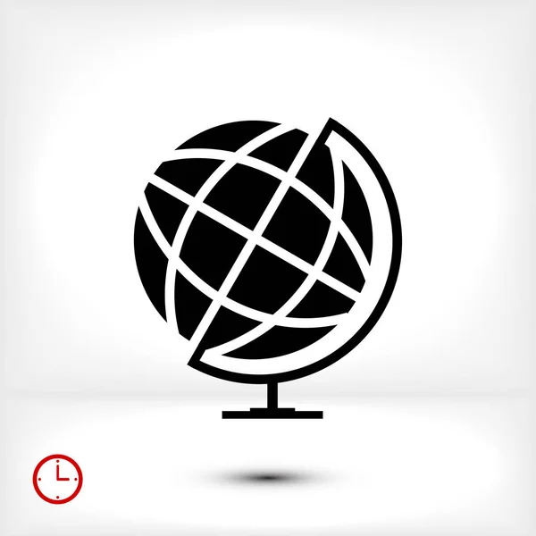 Icône Globe simple — Image vectorielle