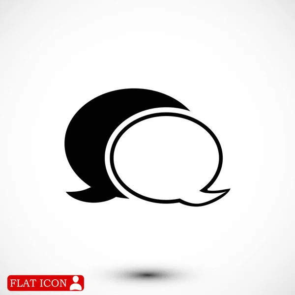 Chat icono plano — Vector de stock