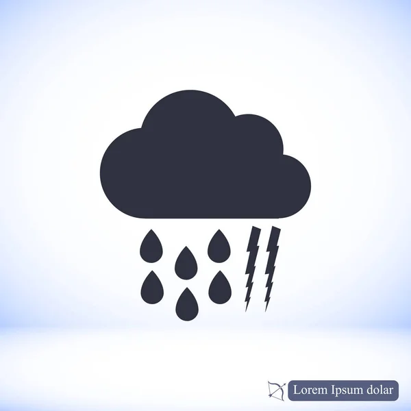 Wetter, Wolkensymbol — Stockvektor