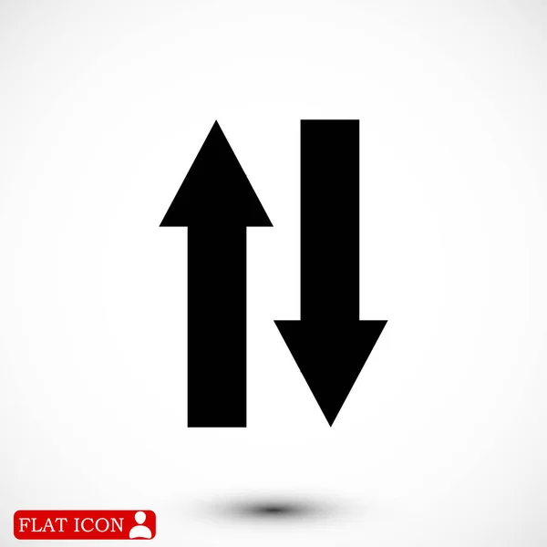 Flecha icono plano — Vector de stock