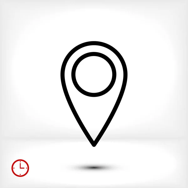 Mapa pin icono de Internet — Vector de stock