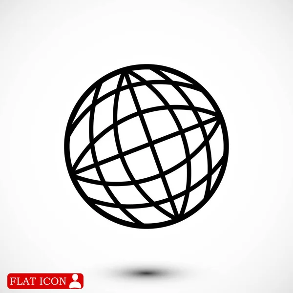 Simple globe icon — Stock Vector