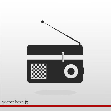 radyo düz simgesi