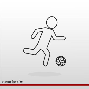 Futbol oyuncu siluet simge