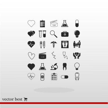 tıbbi simgeler ayarlandı