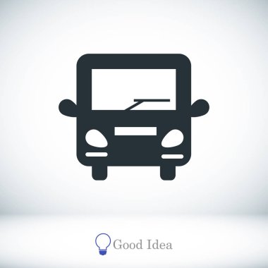 Otobüs Düz Simgesi