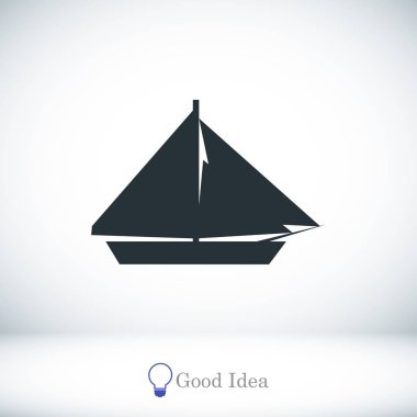 Tasarım yelken tekne simgesinin