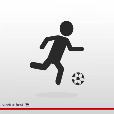 Futbol oyuncu siluet simge