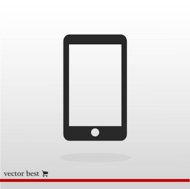 Telefon düz simgesi