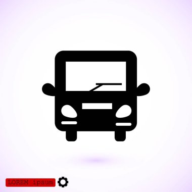 Otobüs Düz Simgesi