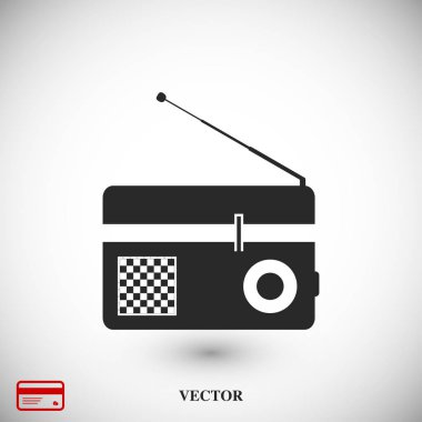 radyo düz simgesi
