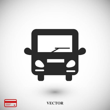 Otobüs Düz Simgesi