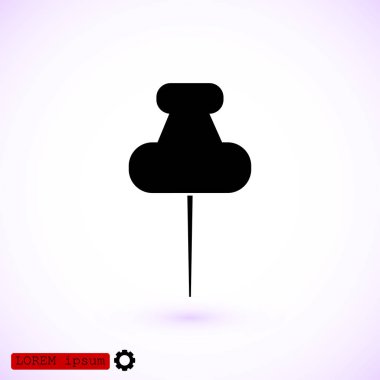 Düz raptiye simgesini