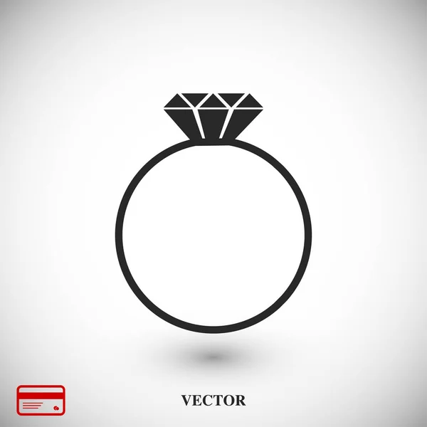 Ring teken pictogram — Stockvector