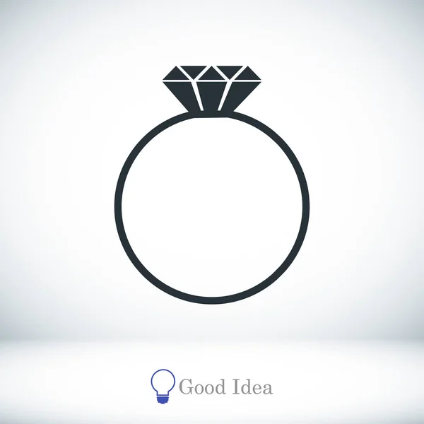 Icono de anillo signo — Vector de stock