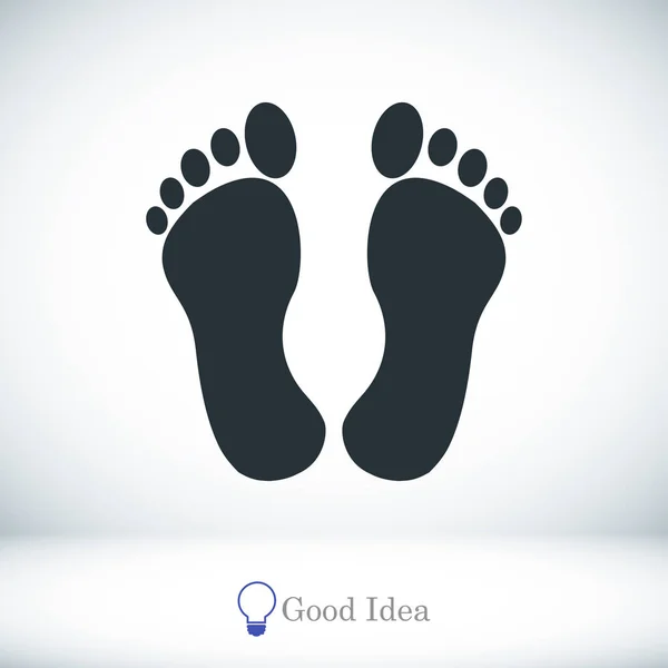 Symbol für einfache Füße — Stockvektor