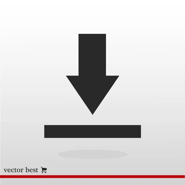 Knoppictogram uploaden — Stockvector