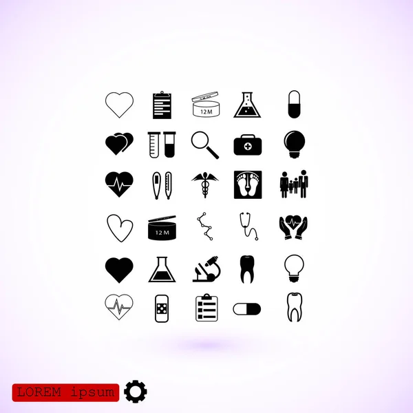 Medical icons set — Stock Vector