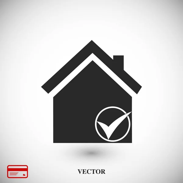 Ház aláírás ikonra — Stock Vector