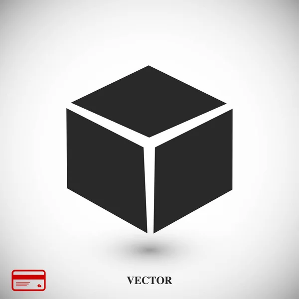 Icône signe cube — Image vectorielle