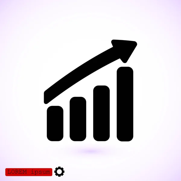 Icono de signo gráfico — Vector de stock