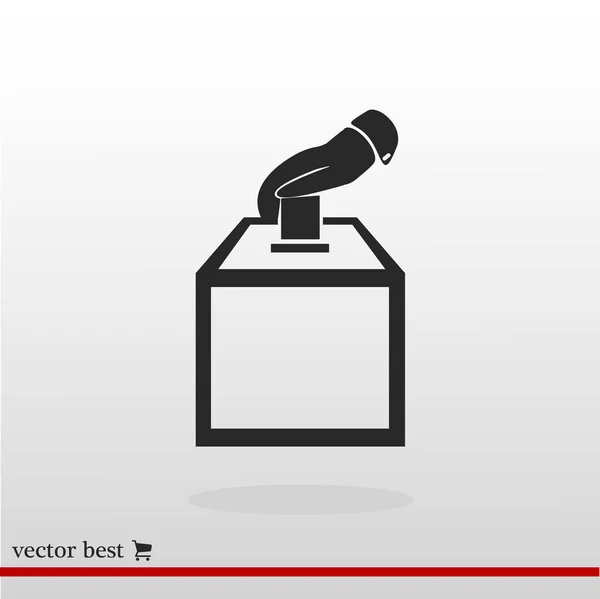Conception de l'icône du bulletin de vote — Image vectorielle