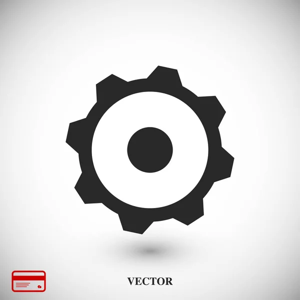 Gear flat icon — Stock Vector