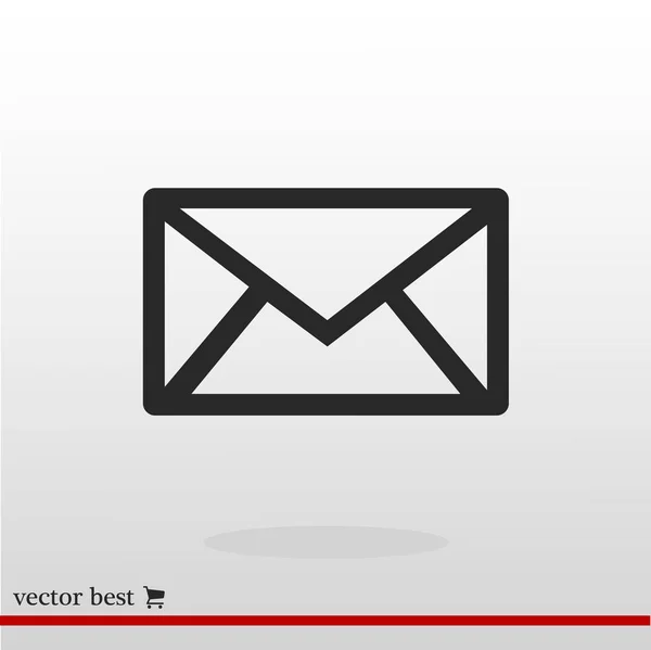 Platte pictogram van de envelop — Stockvector