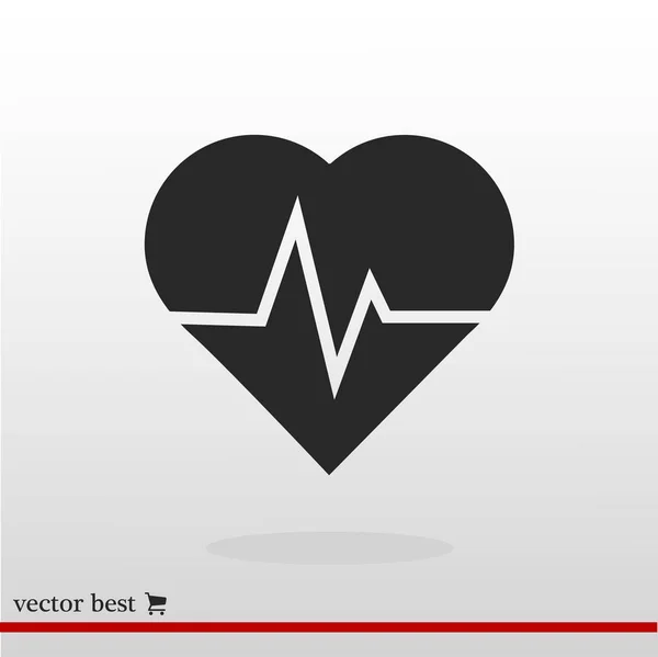 Signo del corazón icono — Vector de stock