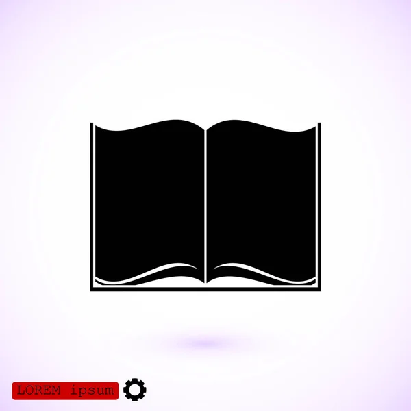 Libro Icono plano — Vector de stock