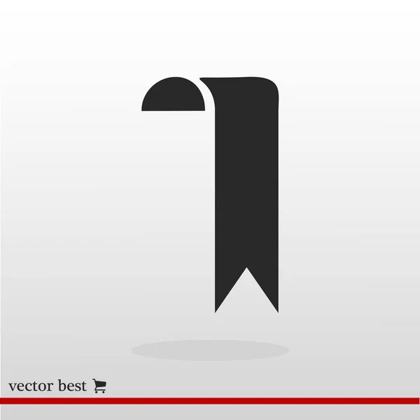 Platte pictogram met lint — Stockvector