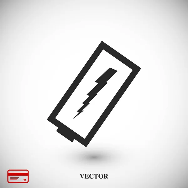 Ícone do sinal da bateria — Vetor de Stock