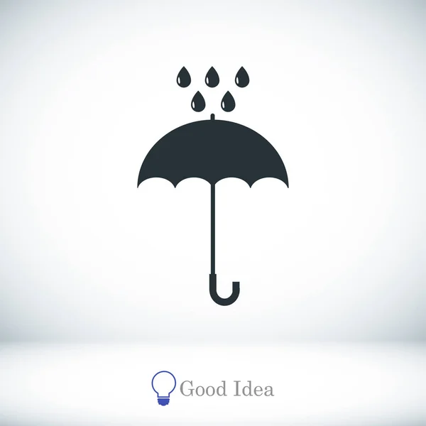 Umbrella and rain drops icon — Stock Vector