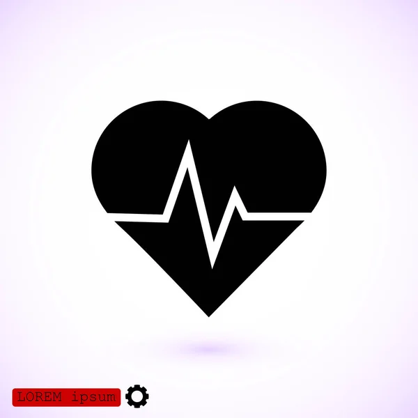Ícone do sinal cardíaco — Vetor de Stock