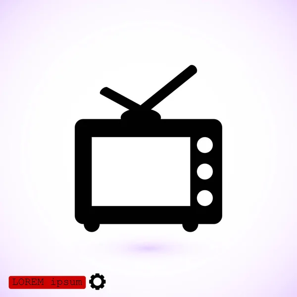 Icono de signo de TV — Vector de stock
