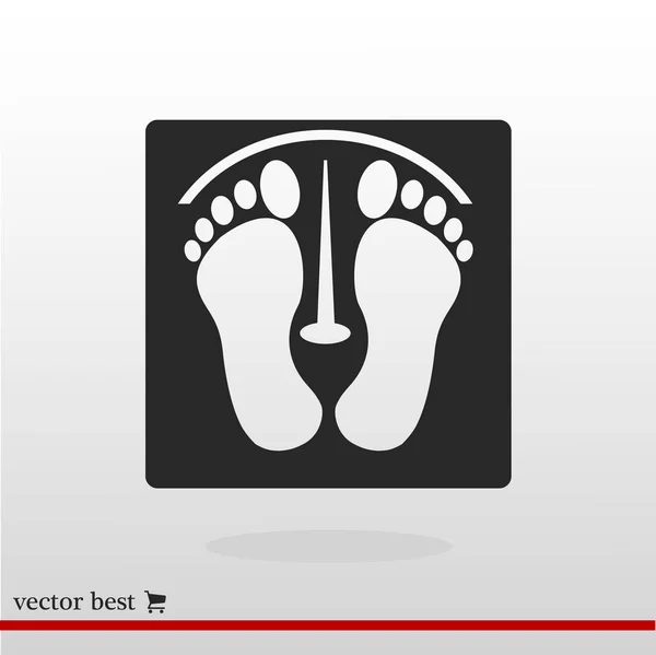 Design lábnyomok ikon — Stock Vector