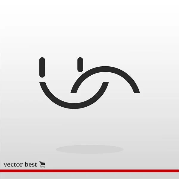 Design dell'icona del sorriso — Vettoriale Stock