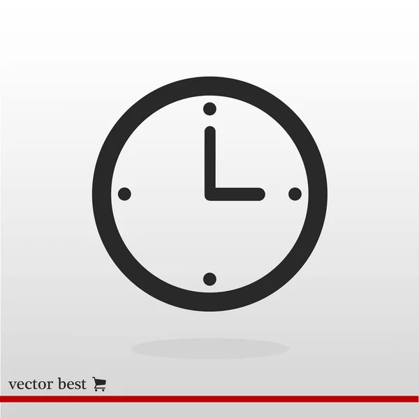 Reloj Icono plano — Archivo Imágenes Vectoriales