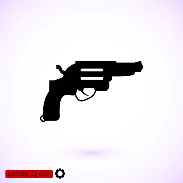 Revolver tecken ikonen — Stock vektor