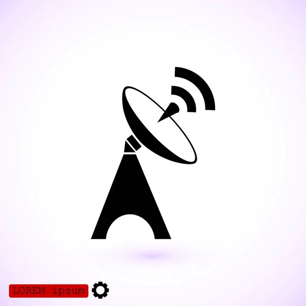 Satellite antenna icon — Stock Vector