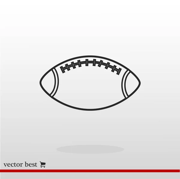 Icône de balle de rugby — Image vectorielle