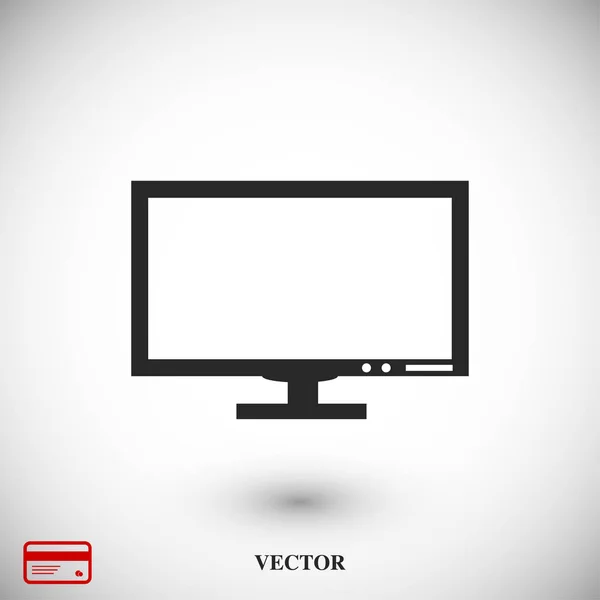 Icono plano del ordenador — Vector de stock