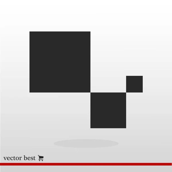 Cubi segno icona — Vettoriale Stock