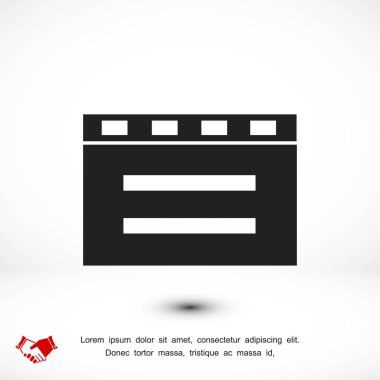 Tasarım sinema clapper simgesinin