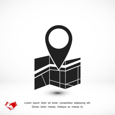 PIN ile vektör harita simgesi